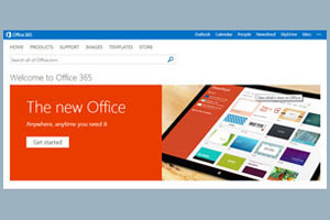 Microsoft Office 365 landing page screenshot